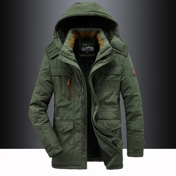 Winddichte Parka Jacke Herren mit Verstellbarer Kapuze