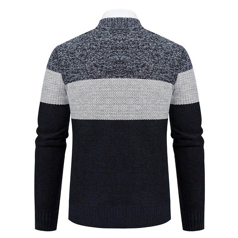 Herren-Kapuzenpullover, Strickjacke mit Reißverschluss und Kordelzug