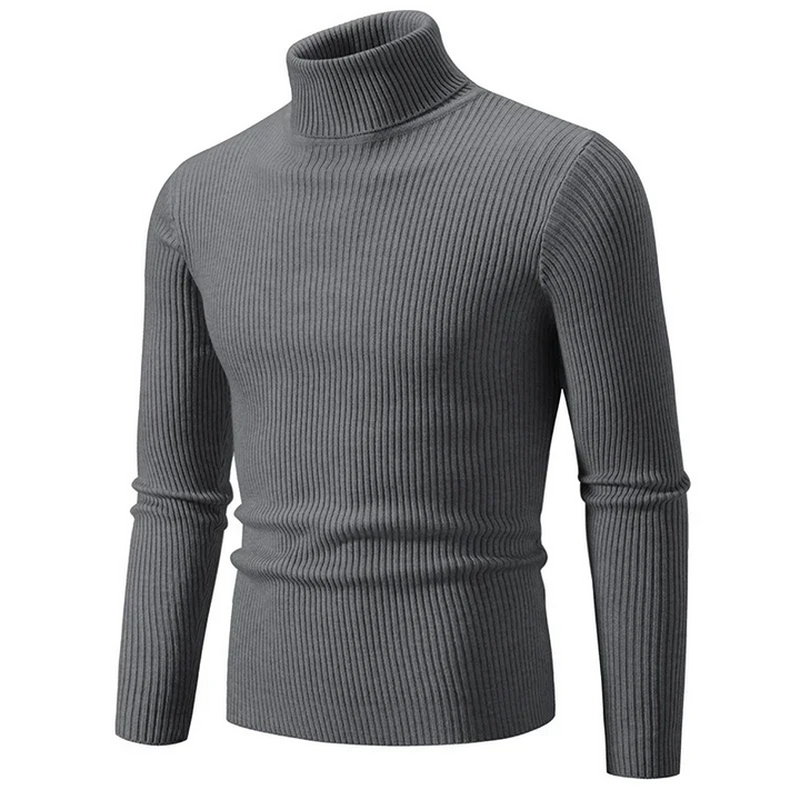 Gerippter Rollkragenpullover für Herbst und Winter