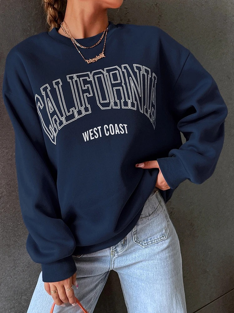 California West Coast Sweatshirt mit übergroßer Passform - Damenpullover