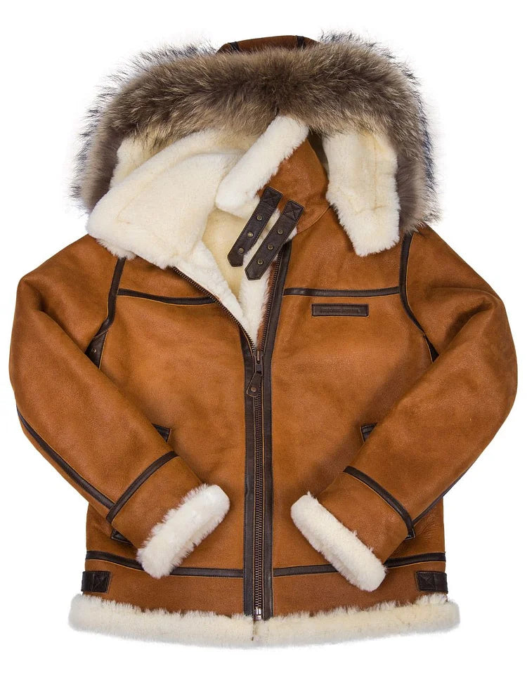 Leder Winterjacke