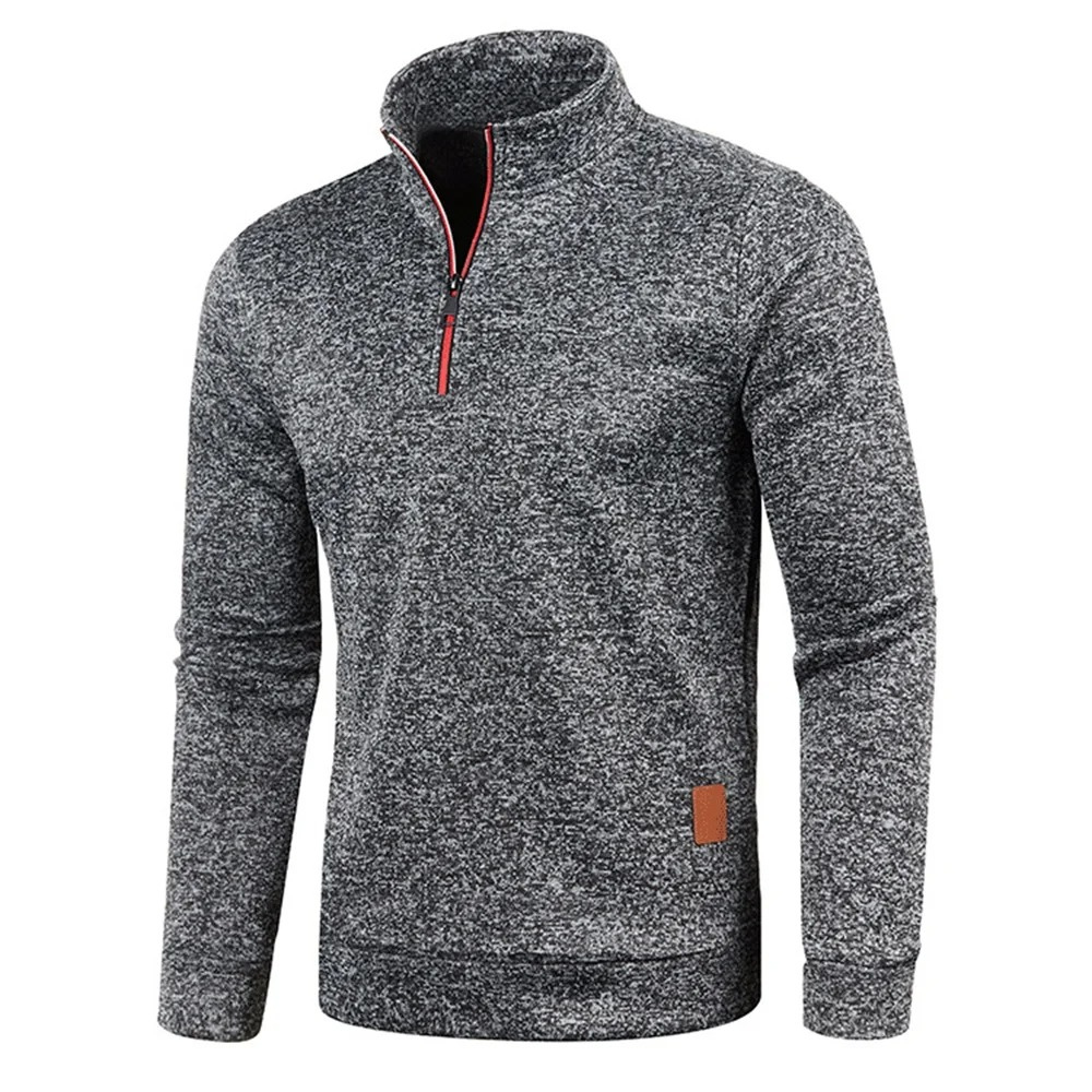 Bequemer Fleece-Sweatshirt mit Reißverschluss