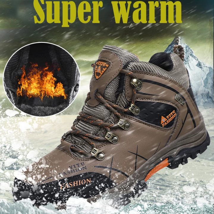 Herren Wasserdicht Warm Gefüttert Outdoor Trekkingschuhe