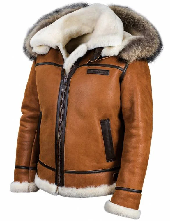 Leder Winterjacke