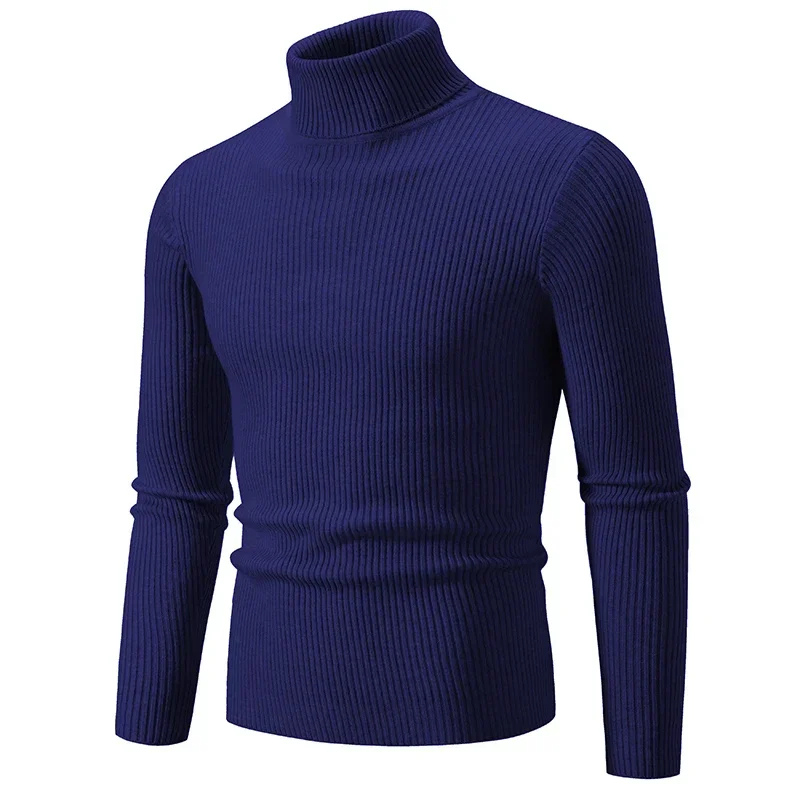 Gerippter Rollkragenpullover für Herbst und Winter