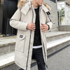 Herren Parka Winterjacke mit abnehmbarer Kapuze und praktischen Taschen