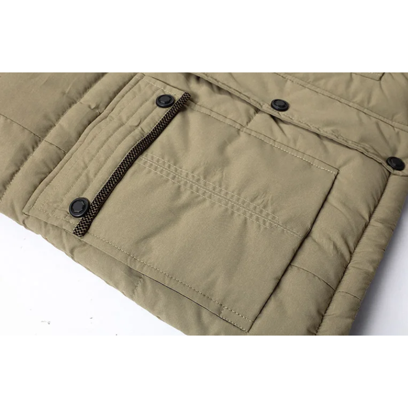 Wasserabweisende Parka Jacke Herren mit Fleece-Innenfutter