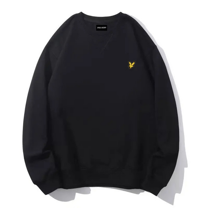 Herrenpullover mit V-Ausschnitt und dezenter Logostickerei