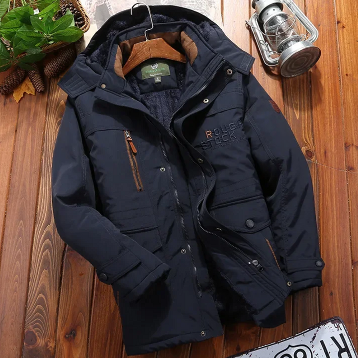 Hochwertige Parka Jacke Herren mit Warmer Fleece-Fütterung