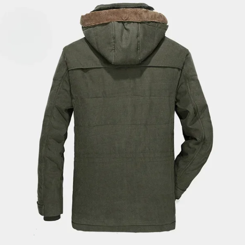 Warme Parka Jacke Herren mit Weichem Innenfutter und Kapuze