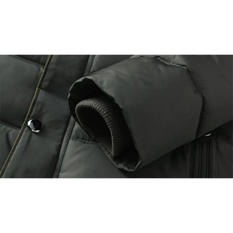 Herren Parka Winterjacke mit Fleece-Innenfutter und Kapuze