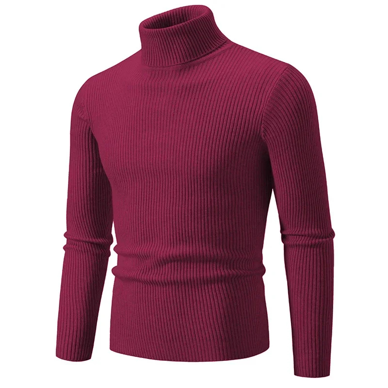 Gerippter Rollkragenpullover für Herbst und Winter