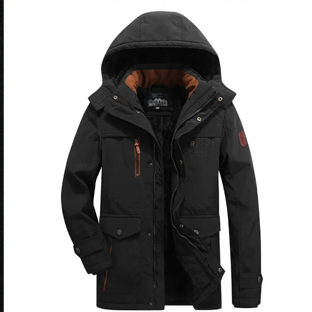 Hochwertige Parka Jacke Herren mit Warmer Fleece-Fütterung