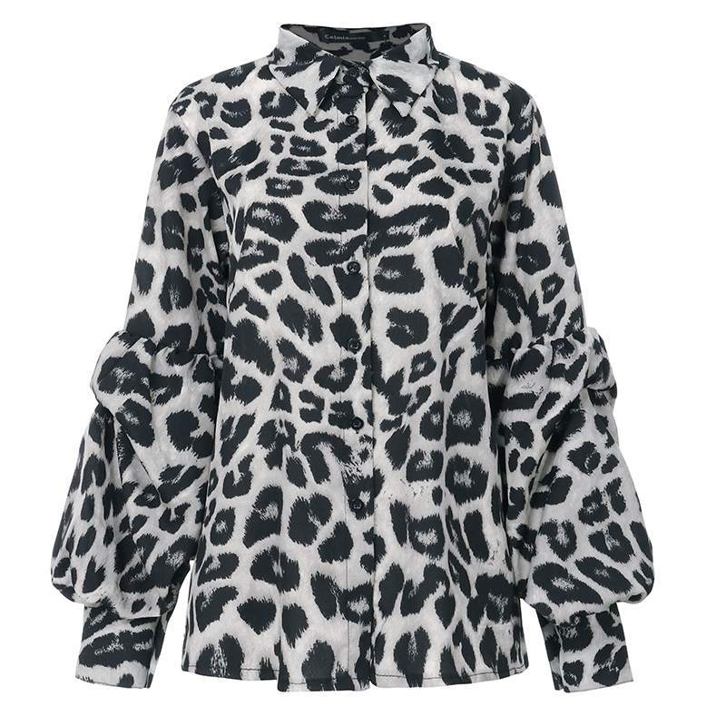 Elegante Frauen Verführerische Leoparden Print Oberteile