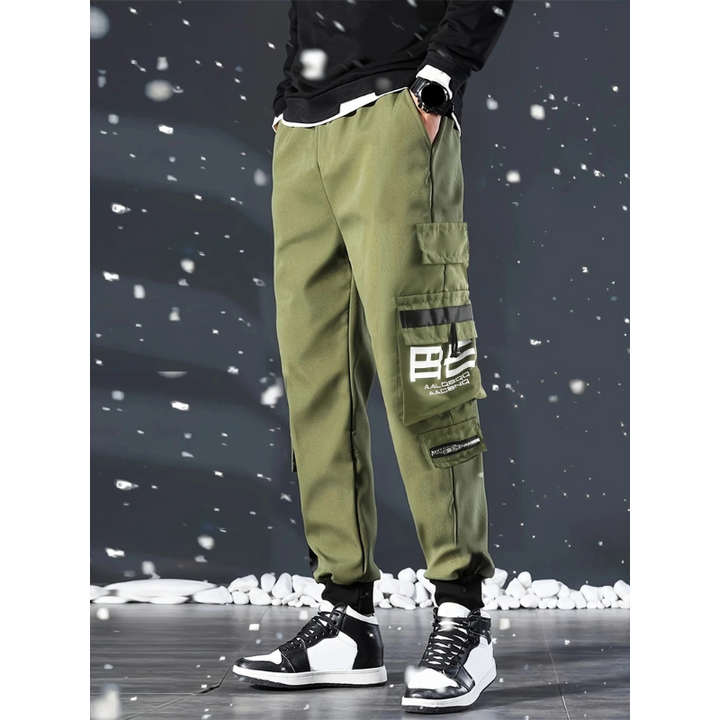 Cargohose Herren mit Taschen, Slim Fit, Streetwear Jogger