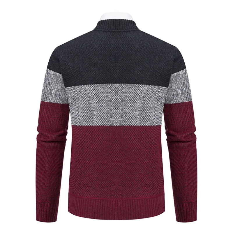 Herren-Kapuzenpullover, Strickjacke mit Reißverschluss und Kordelzug