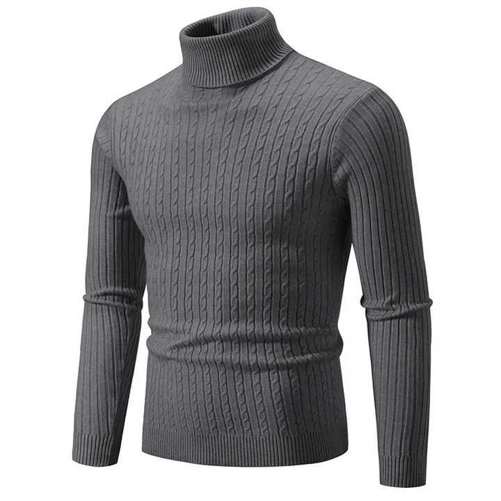 Gerippter Rollkragenpullover für Herbst und Winter