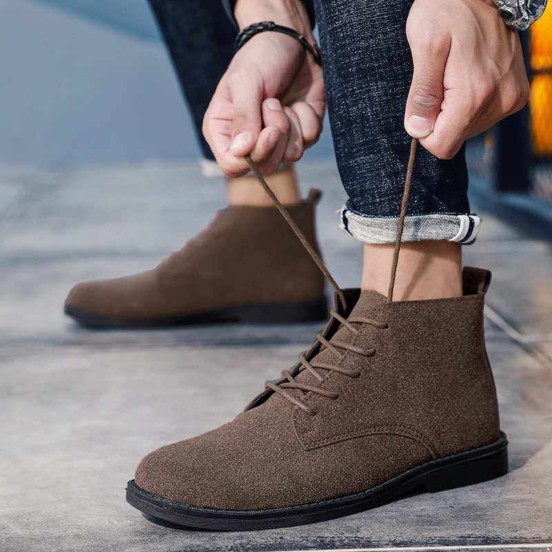 Modische Boots Herren aus Wildleder, Leichte Freizeitschuhe