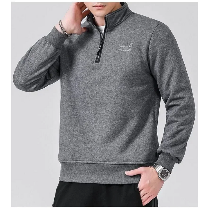 Warm gefütterter Sweatshirt mit Reißverschluss