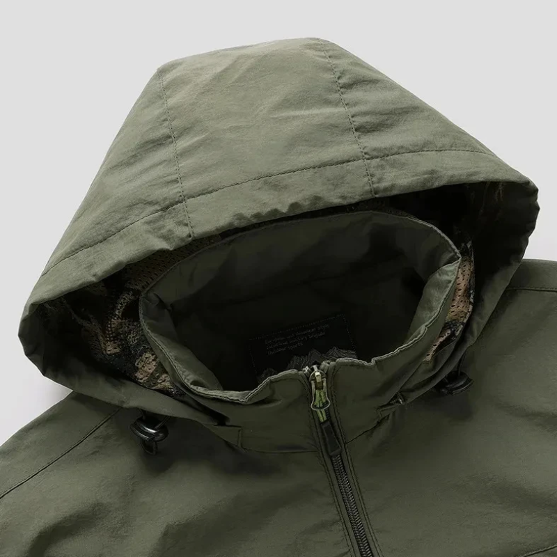 Leichte Parka Jacke Herren mit Wasserdichtem Reißverschluss