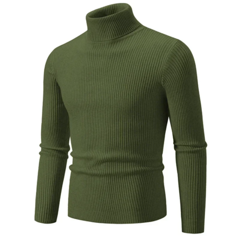 Stilvoller Rollkragenpullover mit Zopfmuster