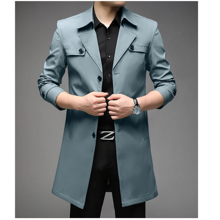 Wasserabweisender Trenchcoat mit Kariertem Innenfutter