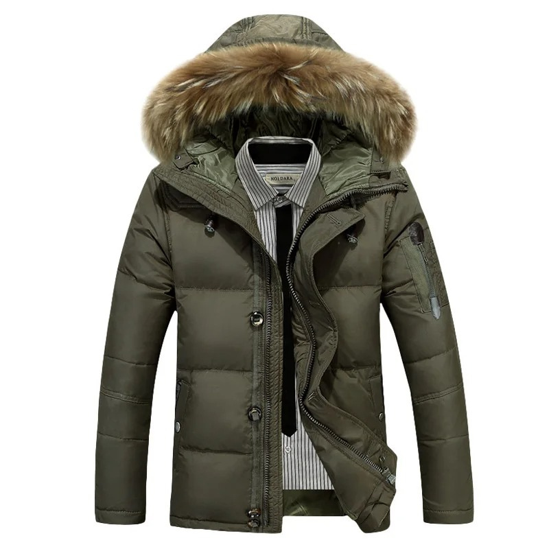 Herren Parka Winterjacke Mit Abnehmbarer Kapuze Und Warmem Futter