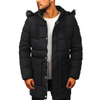 Herren Parka Winterjacke warm gefüttert mit Taschen und Kapuze