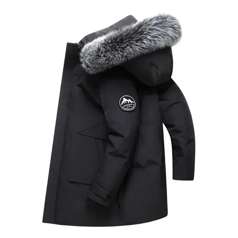 Herren - Parka Winterjacke - Winddicht mit Abnehmbarem Kunstfellkragen - Ideal für kalte Tage