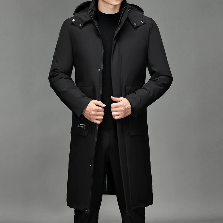 Herren Parka Winterjacke winddicht mit warmem Futter und Taschen