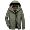 Winddichte Parka Jacke Herren mit Abnehmbarer Kapuze