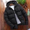 Herren Puffer Jacke mit Kapuze und Zugband