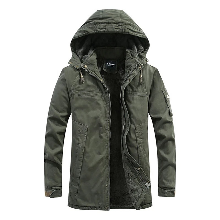 Leichte Parka Jacke Herren mit Weichem Futter und Kapuze