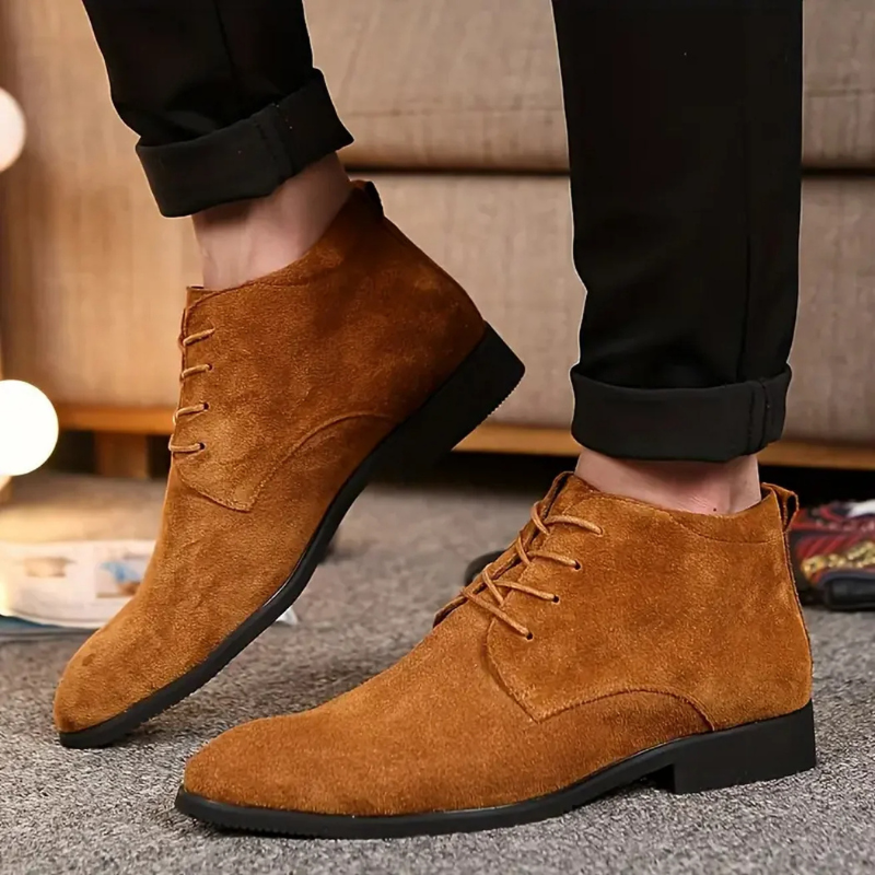 Stilvolle Boots Herren aus Wildleder, Leichte Freizeitschuhe