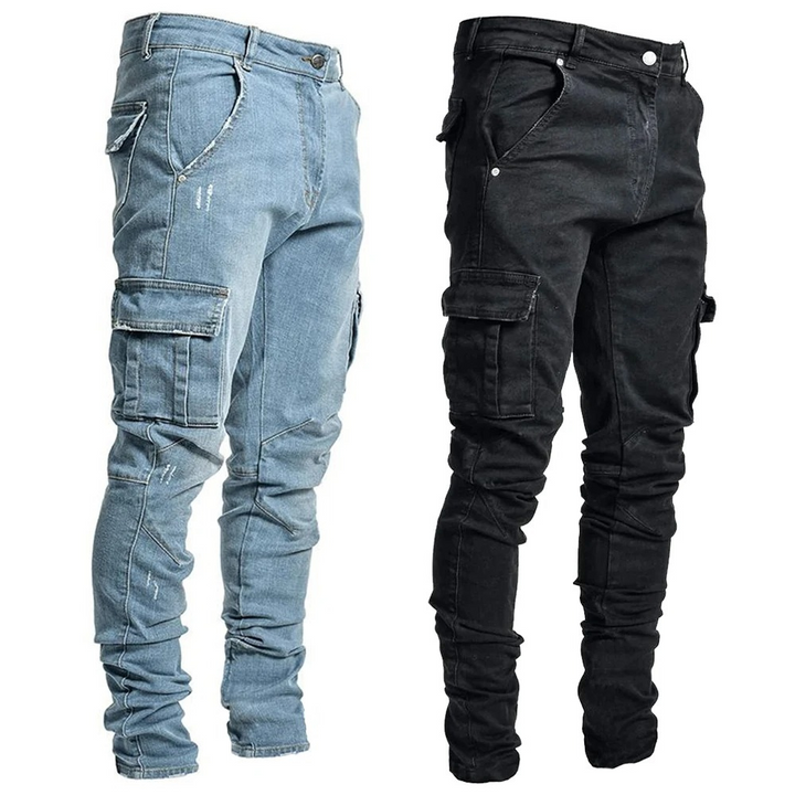 Slim Fit Jeans mit Taschen, Modischer Urban Look