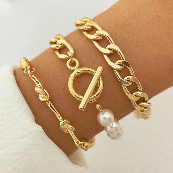 Gold-Armband-Set