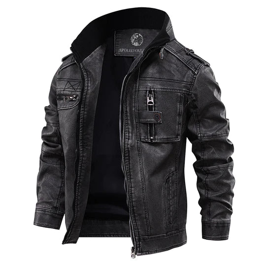 Herren-Motorradjacke aus Leder