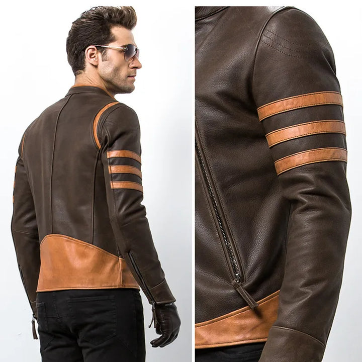 Reißverschluss Lederjacke Wolverine