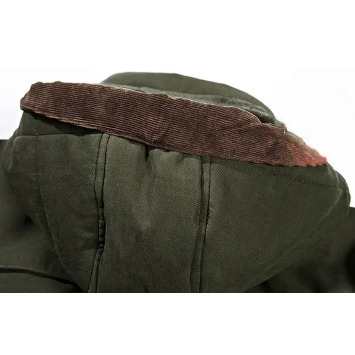 Warme Parka Jacke Herren mit Weichem Innenfutter und Kapuze