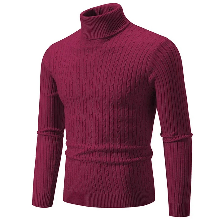 Gerippter Rollkragenpullover für Herbst und Winter