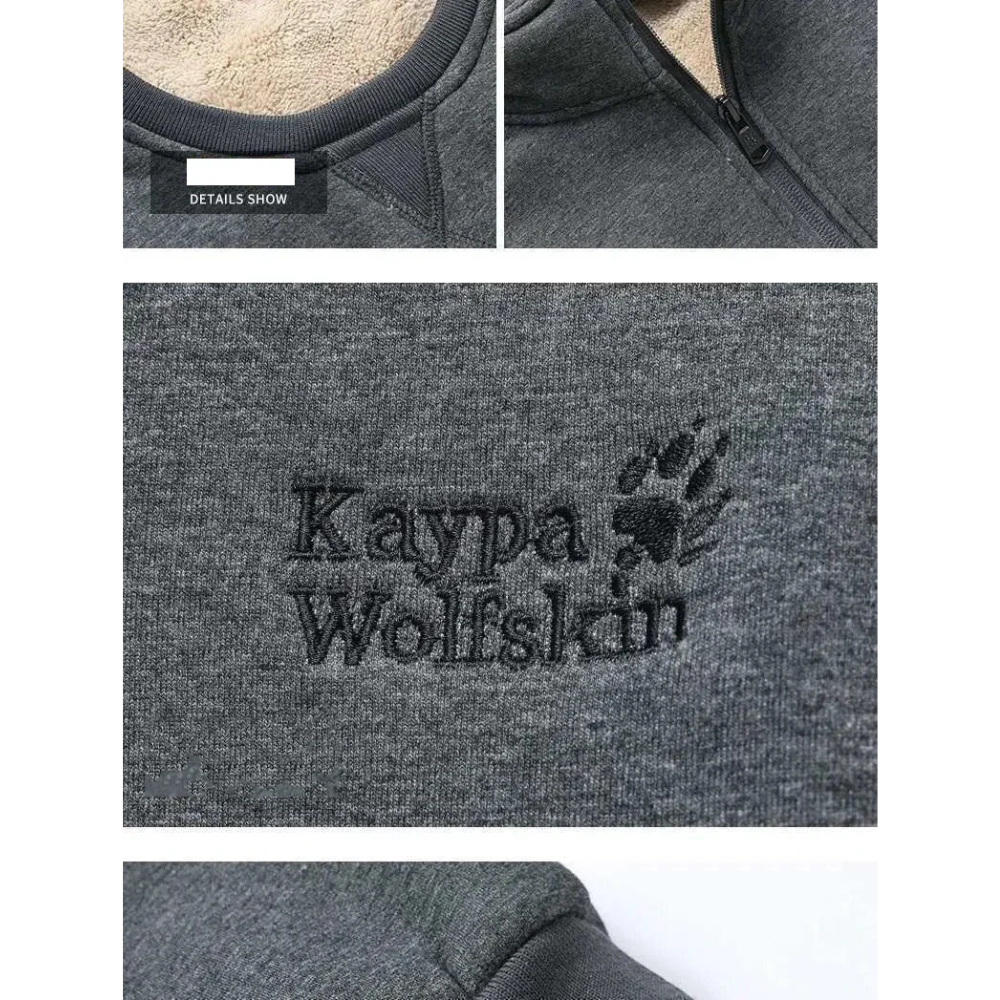 Warm gefütterter Sweatshirt mit Reißverschluss