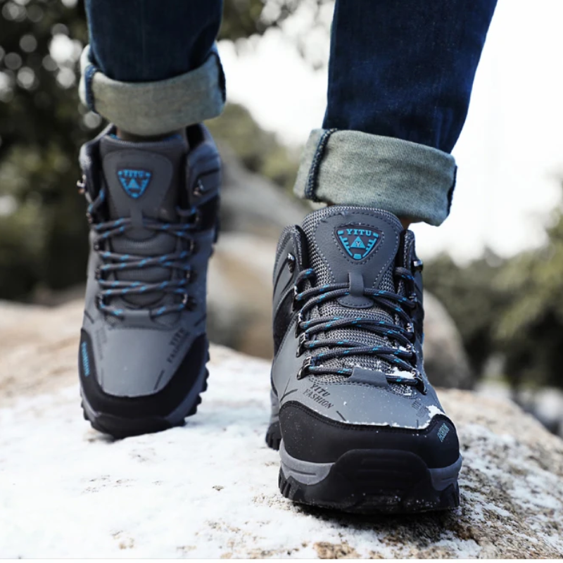 Herren Wasserdicht Warm Gefüttert Outdoor Trekkingschuhe