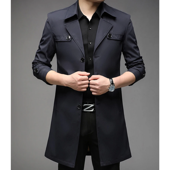 Wasserabweisender Trenchcoat mit Kariertem Innenfutter