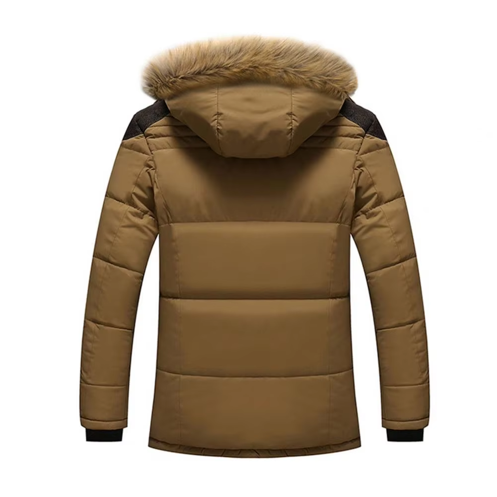 Puffer Jacke Herren mit Fellkapuze und Wärmendem Futter