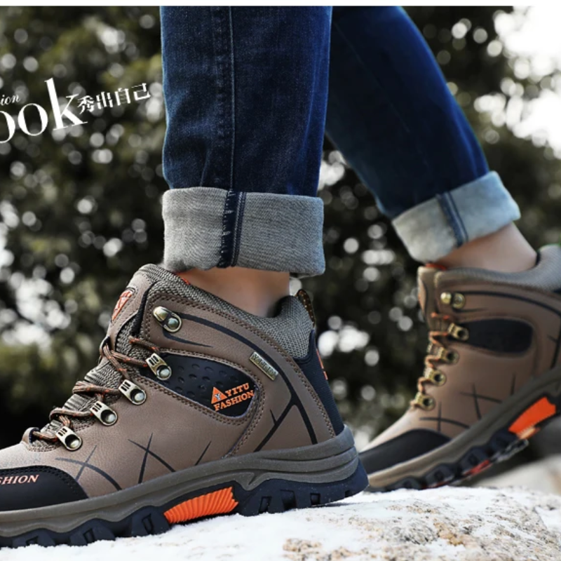 Herren Wasserdicht Warm Gefüttert Outdoor Trekkingschuhe