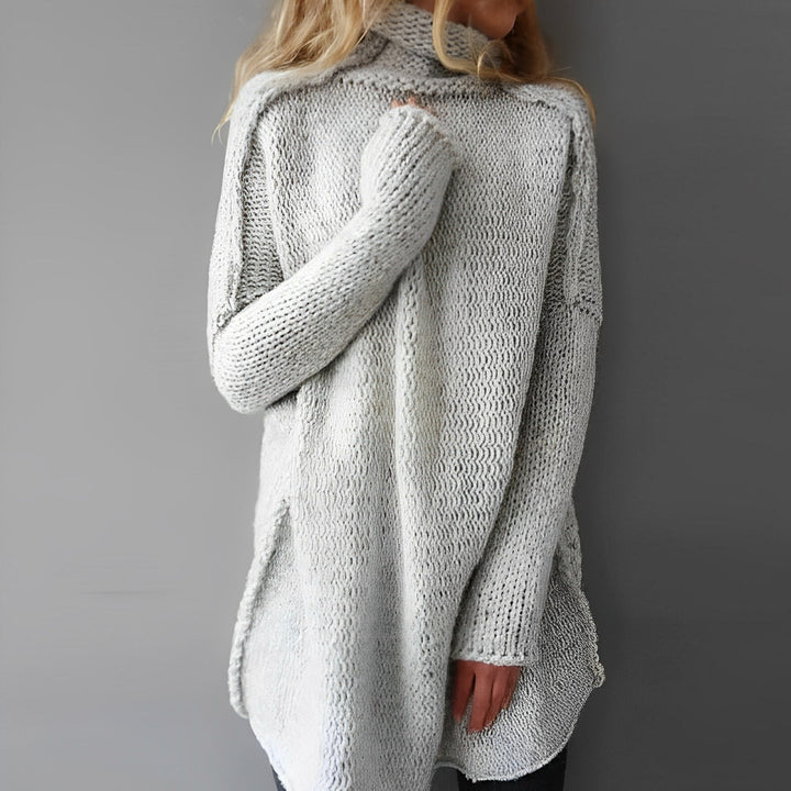 Langer Strickpullover