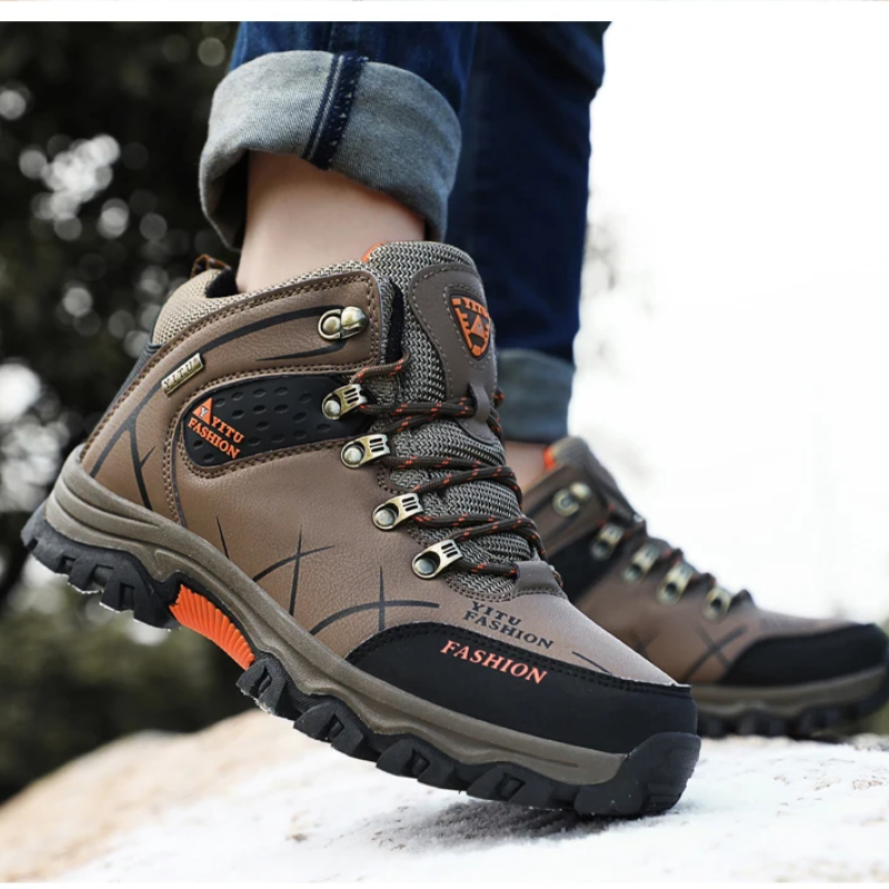 Herren Wasserdicht Warm Gefüttert Outdoor Trekkingschuhe