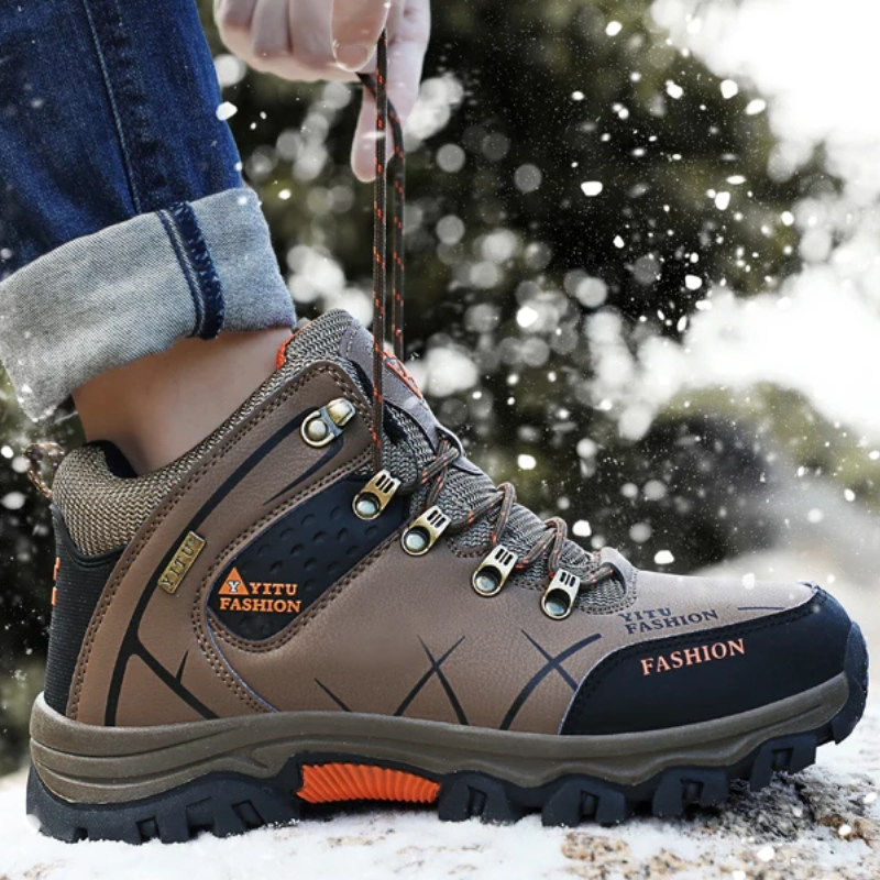 Herren Wasserdicht Warm Gefüttert Outdoor Trekkingschuhe