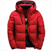 Herren Puffer Jacke mit Kapuze und Verstellbarem Kordelzug