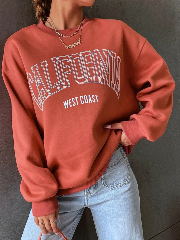 California West Coast Sweatshirt mit übergroßer Passform - Damenpullover